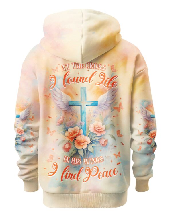 At the Cross I found Life In His wings I find Peace Shirt - Image 6
