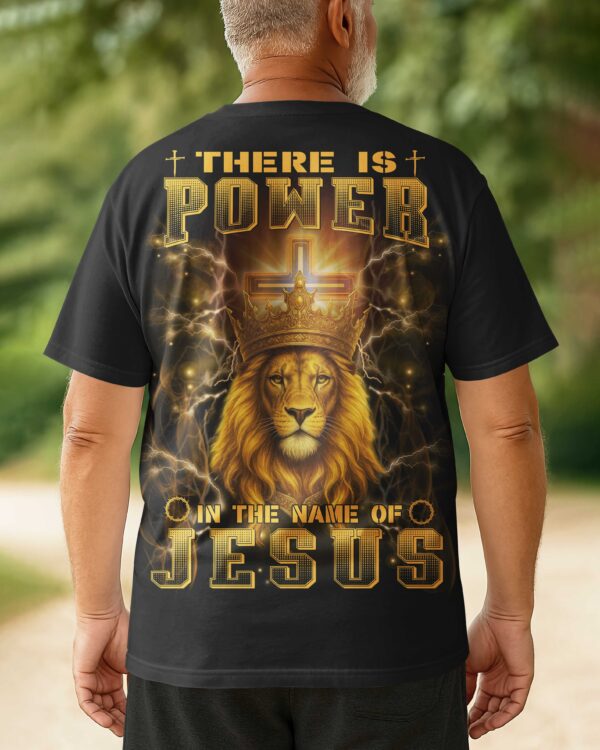 There Is Power In The Name Of Jesus All Over Print T-Shirt - Image 4