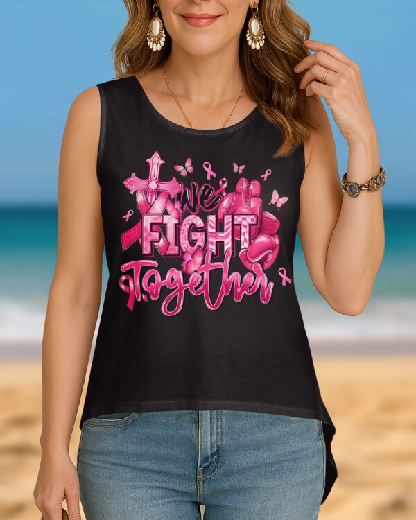 We Fight Together Crop Out Wrap Back Tank Top - Image 8