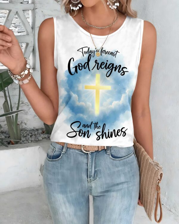 Today's Forecast All Over Print Crop Out Wrap Back Tank Top - Image 6