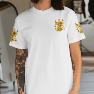 Alternative view of He Turned My Scars Into Stories All Over Print T-Shirt