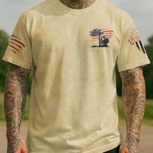 Alternative view of Proud To Be A Veteran All Over Print T-Shirt