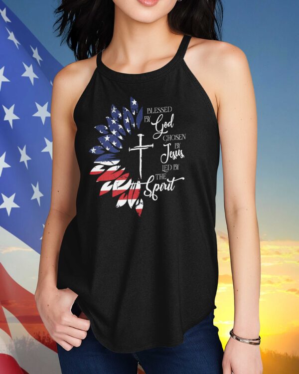 Blessed By God Chosen By Jesus Led By The Spirit Rocker Tank Top - Image 6
