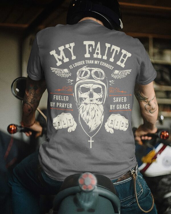 My Faith Is Louder Than My Exhaust All Over Print T-Shirt - Image 12