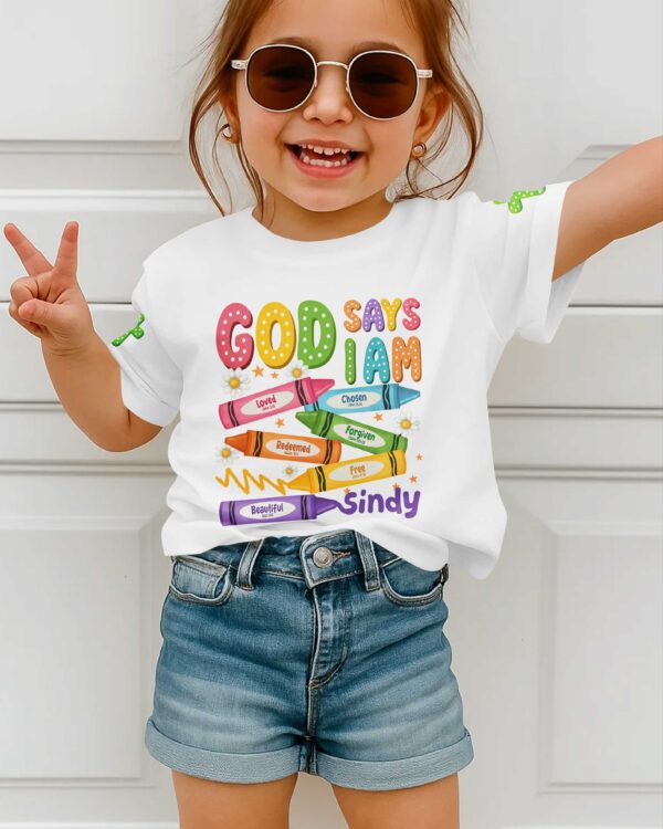 God Says I Am Pencil T-Shirt Kid - Image 11