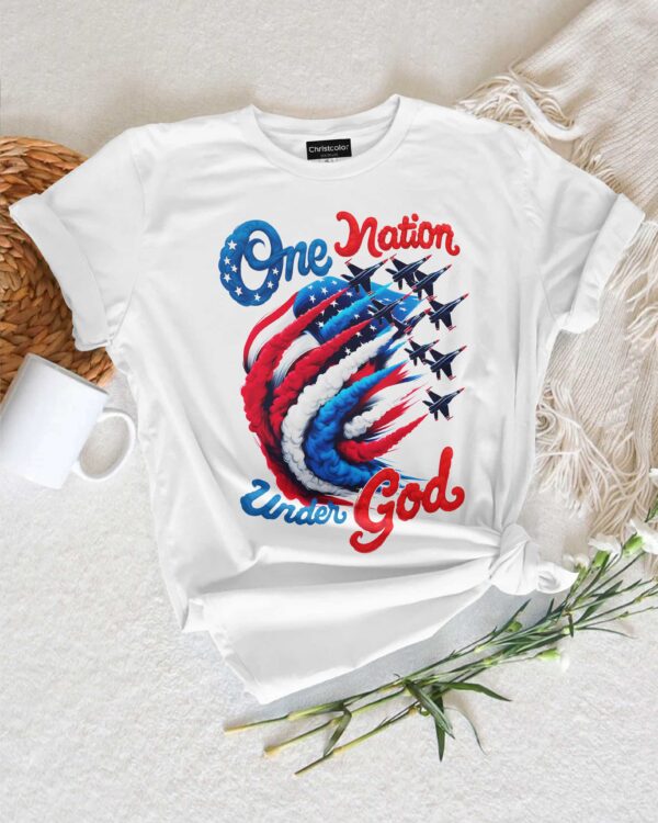 One Nation Under God Patriotic All Over Print T-Shirt - Image 4