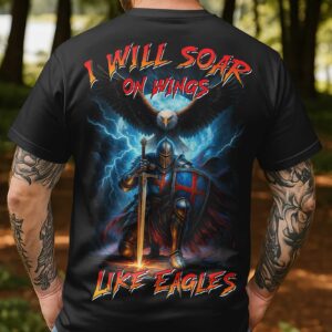 Alternative view of I Will Soar On Wings Like Eagles All Over Print T-Shirt