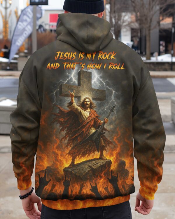 Jesus Is My Rock And That's How I Roll Shirt - Image 9
