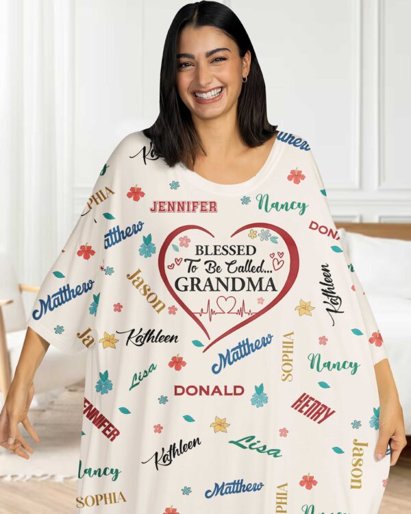 Blessed To Be Called Grandma All Over Print Sleep Tee - Image 3