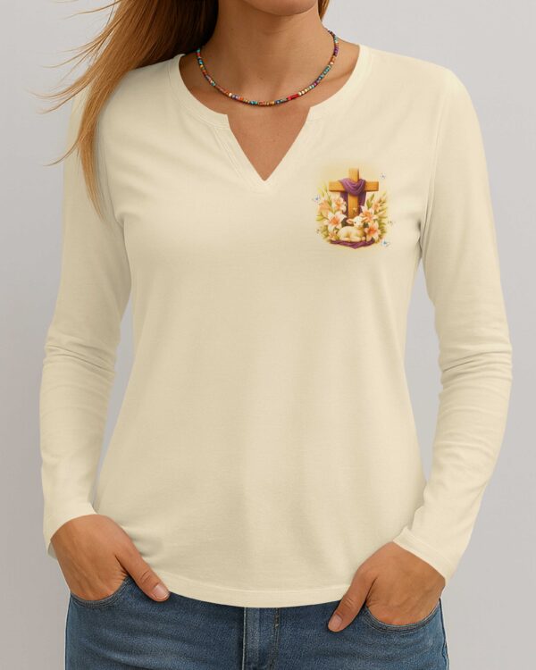 A Day Without Prayer Is A Day Without Power V-neck Long Sleeves Shirt - Image 5