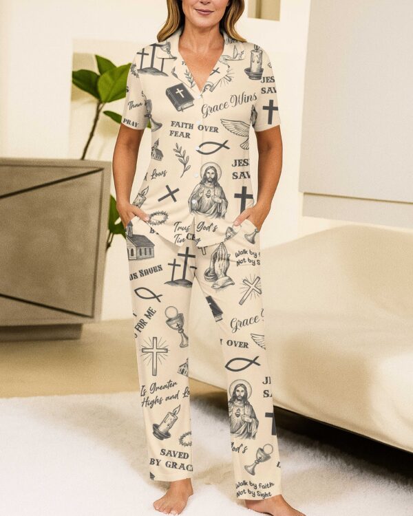 Jesus Saves Button Pajamas - Image 6