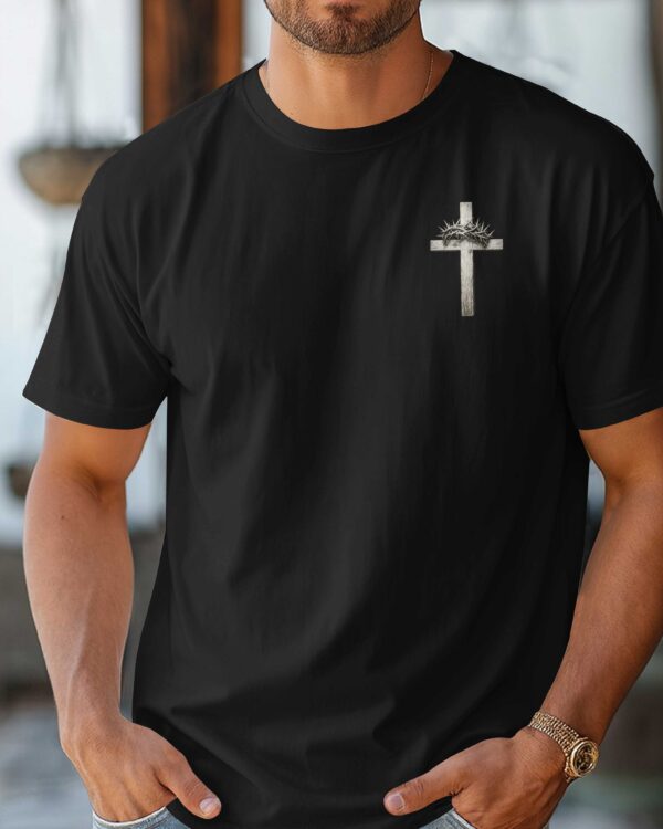 I Only Kneel For One Man And He Died On The Cross Shirt - Image 9