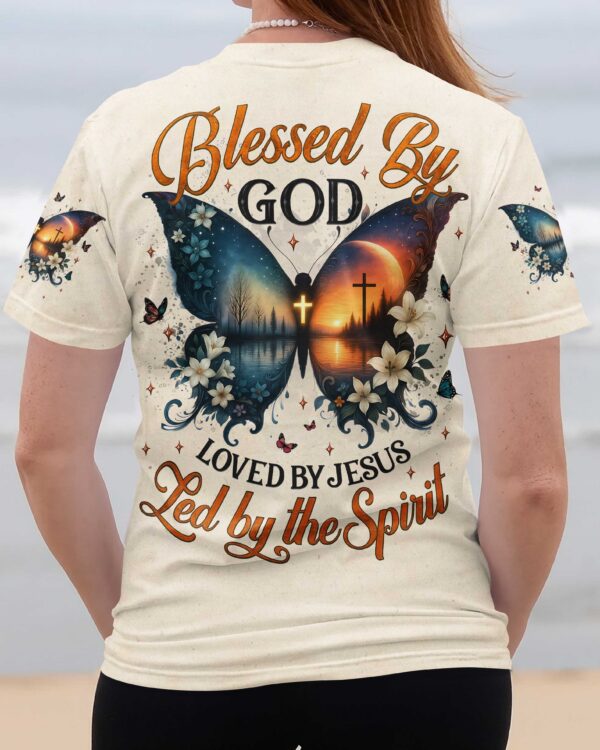 Blessed By God Loved By Jesus Led By The Spirit Shirt - Image 12