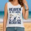 Heaven Is My Home I'm Just Here Recruiting All Over Print Crop Out Wrap Back Tank Top