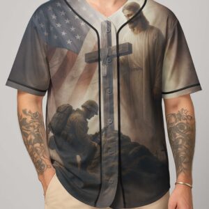 Alternative view of God Took The Strongest Americans All Over Print Jersey