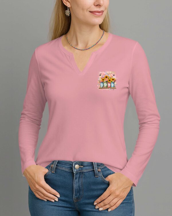 Today I Choose Faith Hope Love Joy All Over Print V-neck Long Sleeves Shirt - Image 2