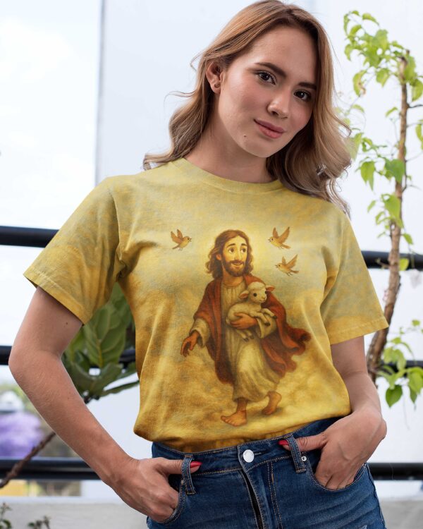 Walk By Faith Not By Sight All Over Print T-Shirt - Image 5