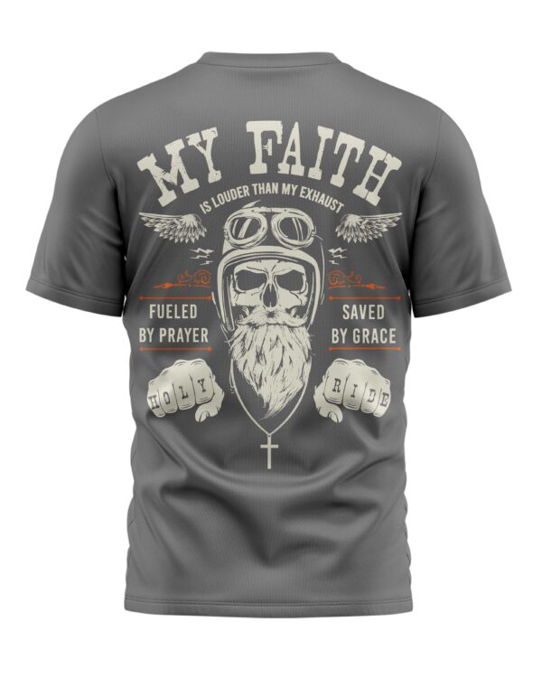 My Faith Is Louder Than My Exhaust All Over Print T-Shirt - Image 14