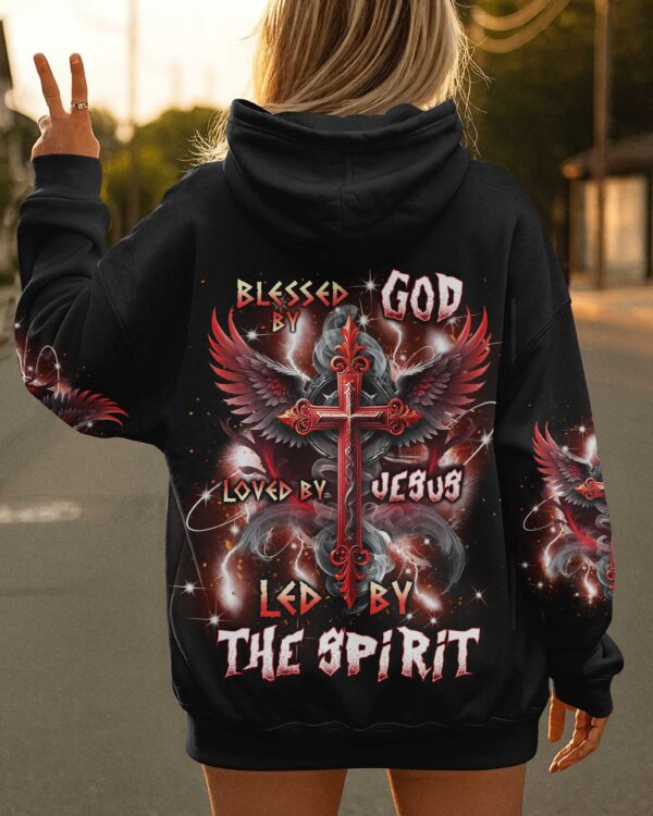Blessed By God Loved By Jesus Led By The Spirit Shirt - Image 9