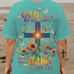 Alternative view of God Has A Blessing With Your Name On It All Over Print T-Shirt
