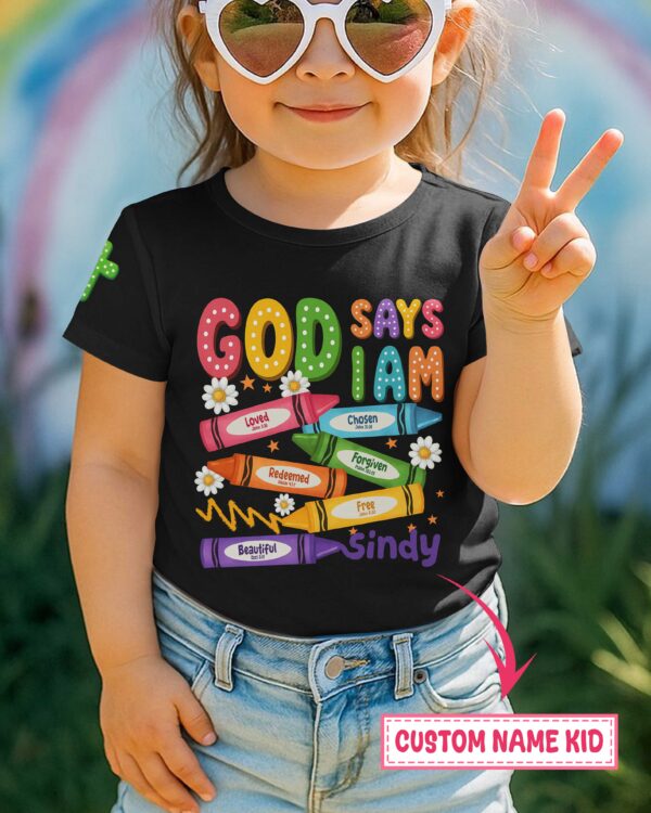God Says I Am Pencil T-Shirt Kid