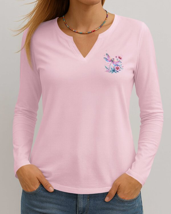 Always Believe In The Impossible V-neck Long Sleeves Shirt - Image 6