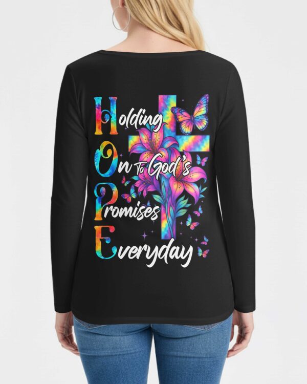 Holding On To God V-neck Long Sleeves Shirt - Image 8