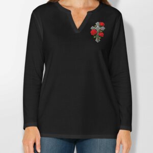 Alternative view of My Identity Is In Christ V-neck Long Sleeves Shirt