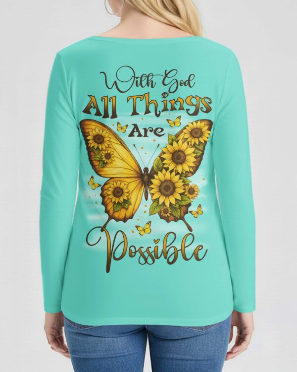 With God V-neck Long Sleeves Shirt