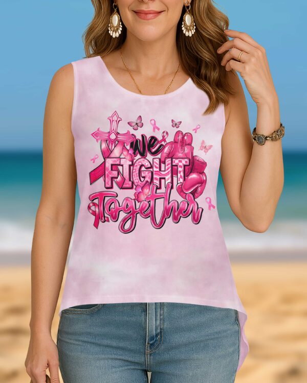 We Fight Together Crop Out Wrap Back Tank Top - Image 2