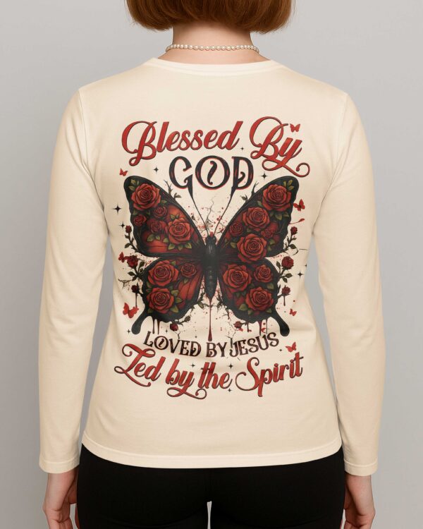 Blessed By God Loved By Jesus All Over Print V-neck Long Sleeves Shirt - Image 5