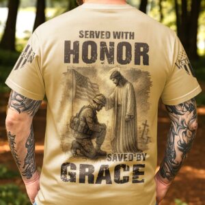 Alternative view of Served With Honor All Over Print T-Shirt
