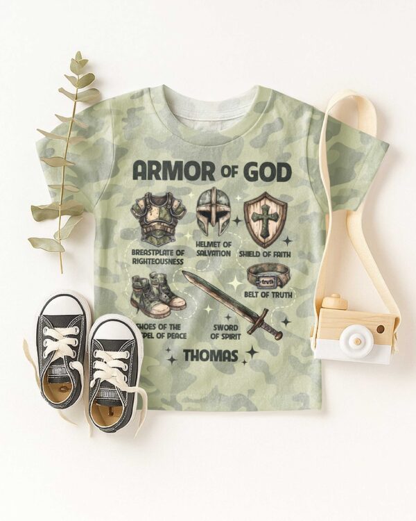 Armor Of God All Over Print T-Shirt Kid - Image 4