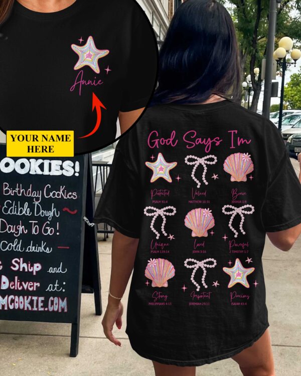 God Says I'm T-Shirt Summer Clam Coquette Shirt Summer Beach - Image 4