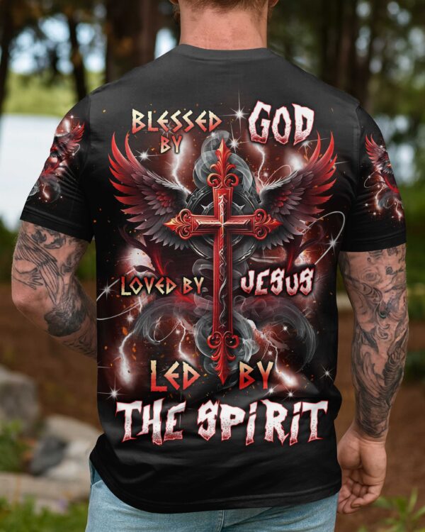 Blessed By God Loved By Jesus Led By The Spirit Shirt - Image 14