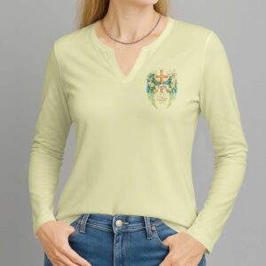 Alternative view of I Can Do All Things Faith Through Christ V-neck Long Sleeves Shirt