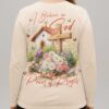 I Believe In God And The Power Of Prayer V-neck Long Sleeves Shirt