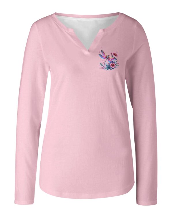 Always Believe In The Impossible V-neck Long Sleeves Shirt - Image 7