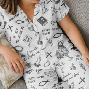 Jesus Saves Button Pajamas