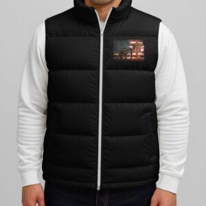 Alternative view of Only Two Offered To Die For You All Over Print Sleeveless Puffer Jacket