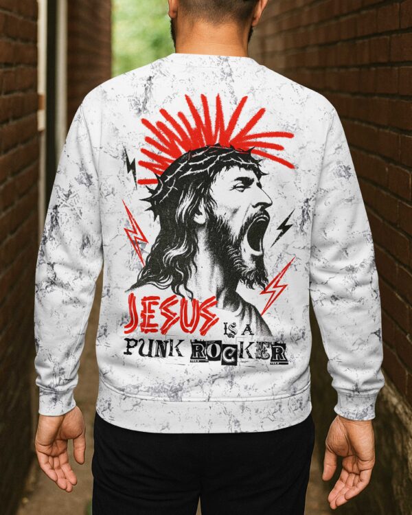 Jesus Is A Punk Rocker Shirt - Image 18