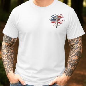 Alternative view of American By Birth Christian By The Grace Of God T-Shirt