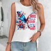 Loved By God Chosen By Jesus All Over Print Cut Out Wrap Back Tank Top