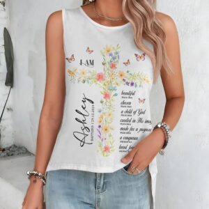 Alternative view of Personalized I Am Cut Out Wrap Back Tank Top