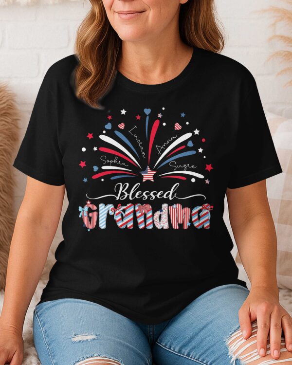 Blessed Grandma Independence Day T-Shirt - Image 6