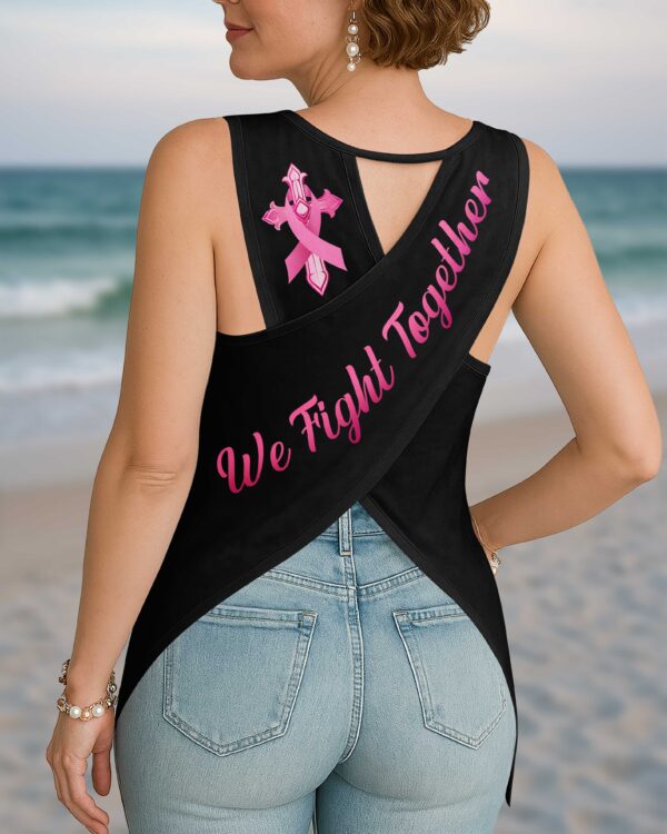 We Fight Together Crop Out Wrap Back Tank Top - Image 9