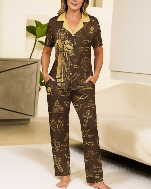 Grace Upon Grace All Over Print Button Pajamas - Image 2