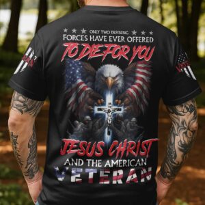 Alternative view of Only Two Defining Forces Have Ever Offered All Over Print T-Shirt