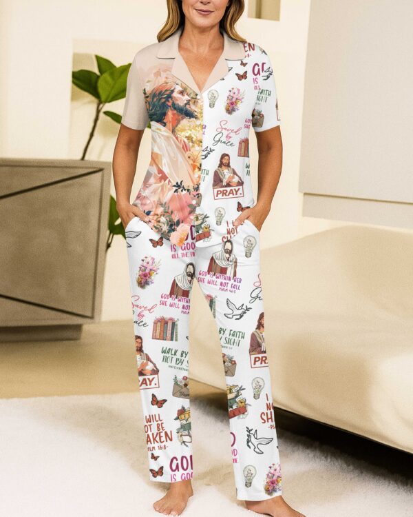 Flower Jesus Button Pajamas - Image 2