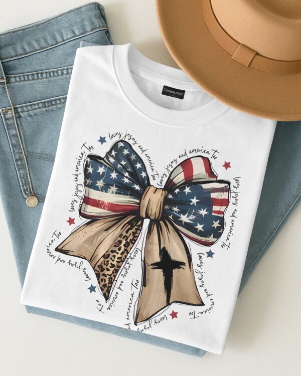 Loves Jesus And America Too T-Shirt - Image 5